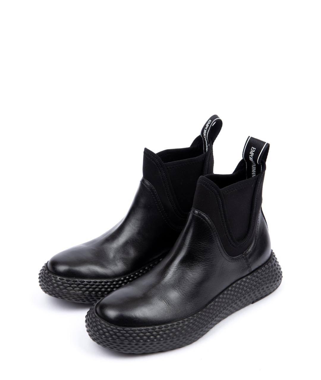 EMPORIO ARMANI Черные ботинки, фото 2