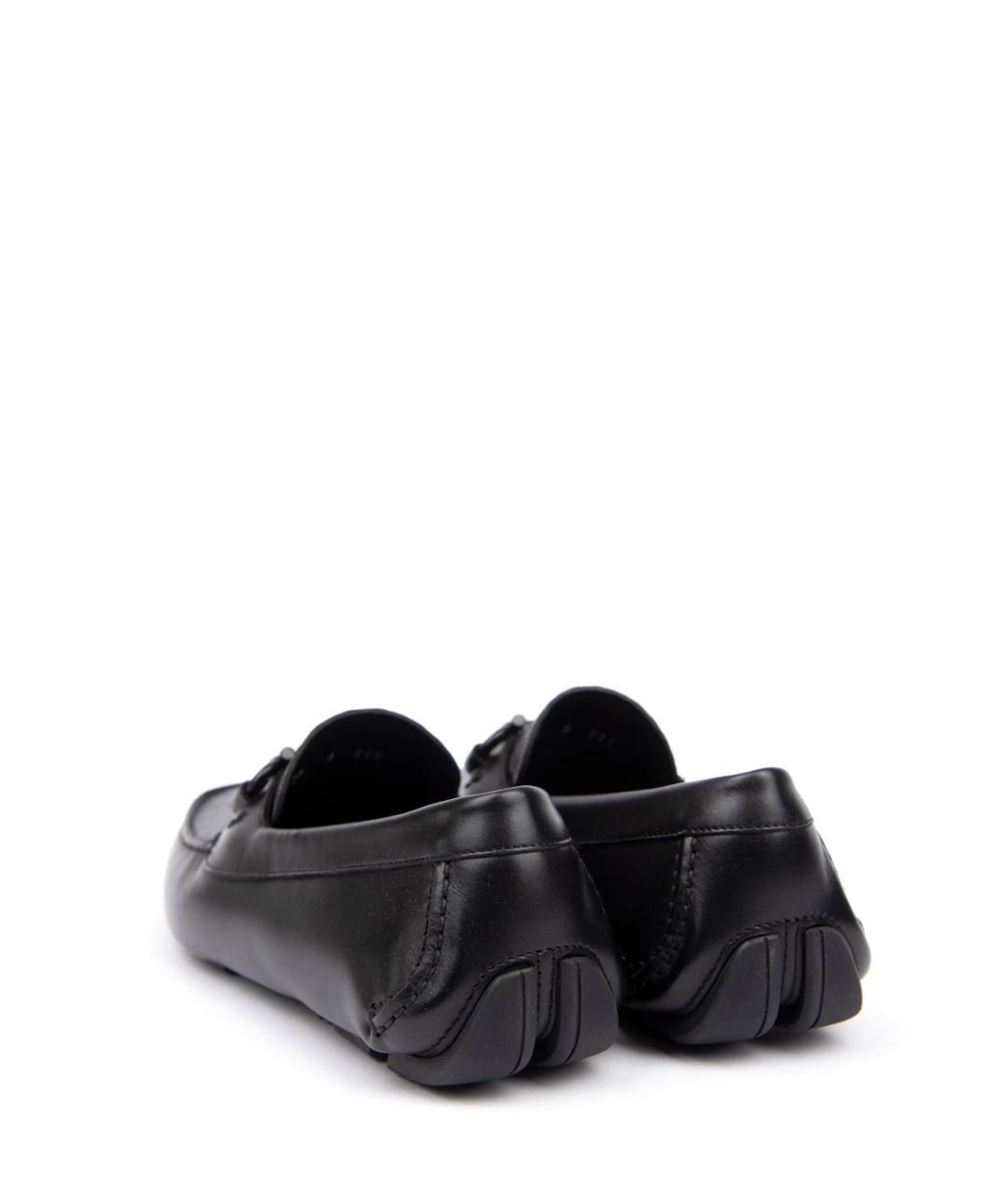 FERRAGAMO Черные кожаные мокасины, фото 3