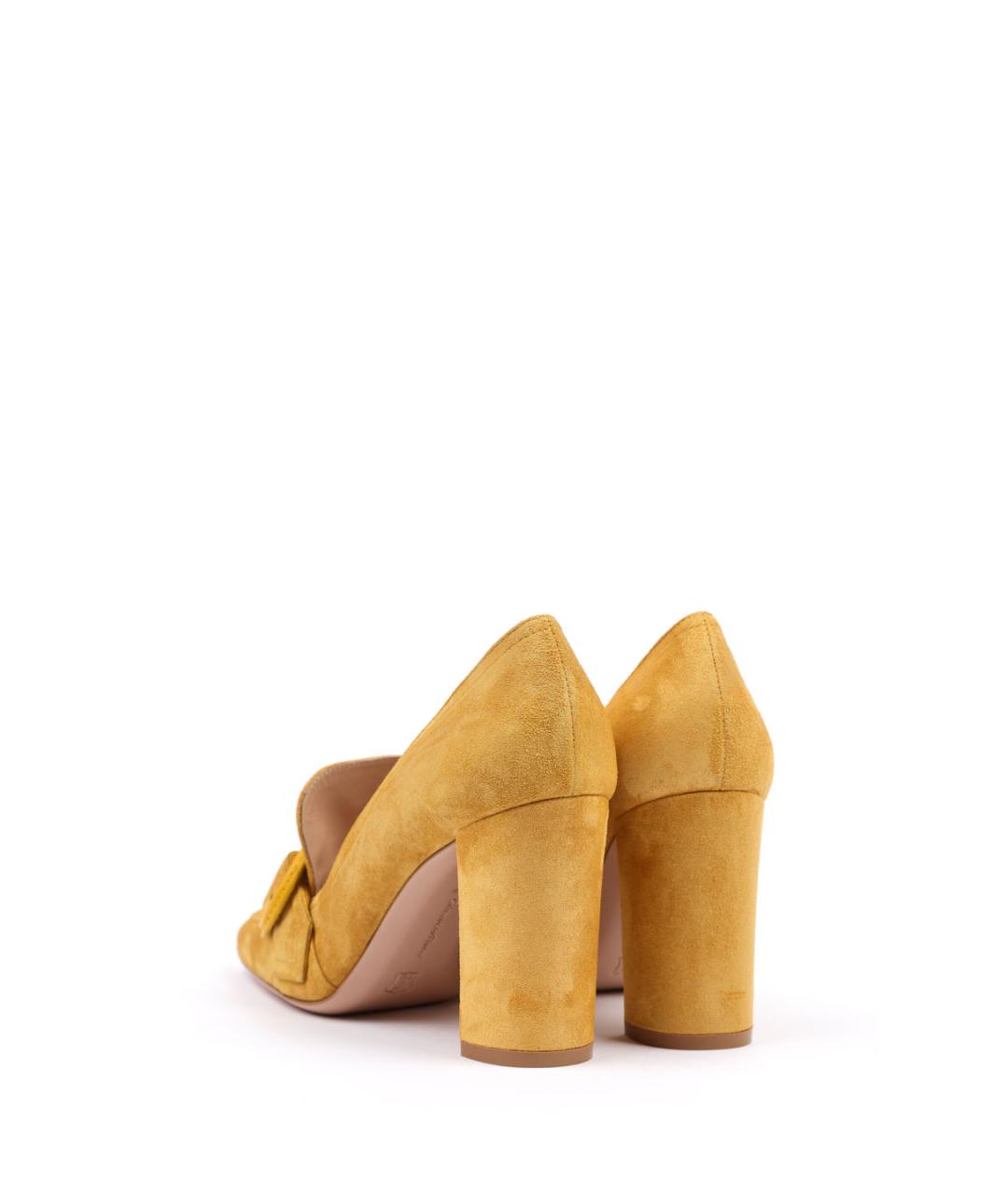 GIANVITO ROSSI Желтые замшевые туфли, фото 3