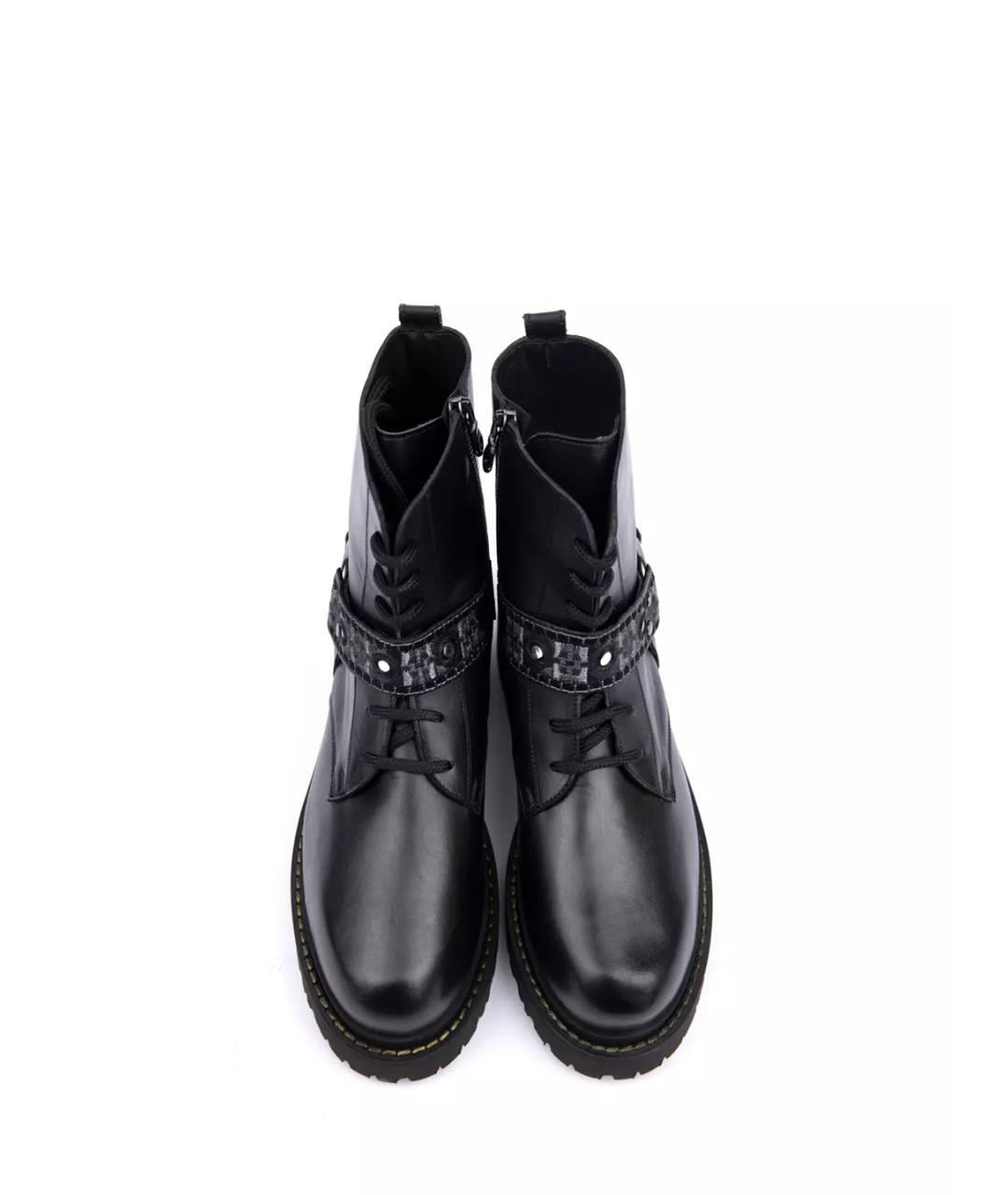 PINKO Черные кожаные ботинки, фото 4