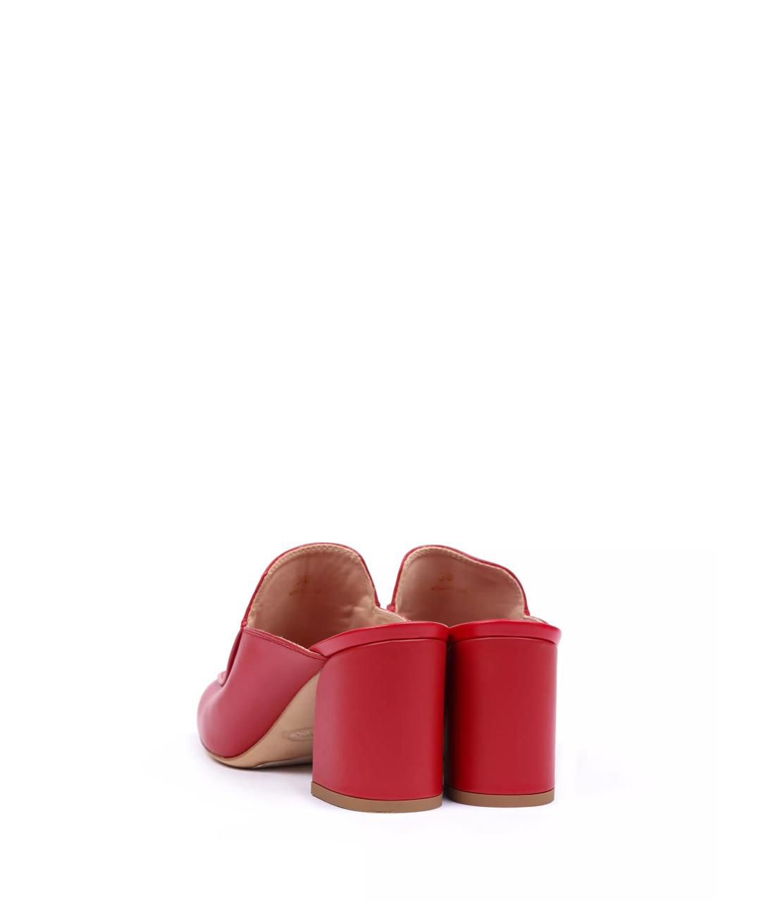 TOD'S Красные кожаные сабо, фото 3