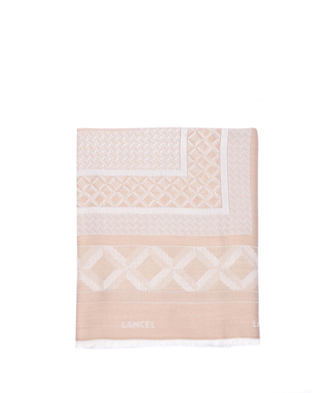 LANCEL Бежевый шарф, фото 3
