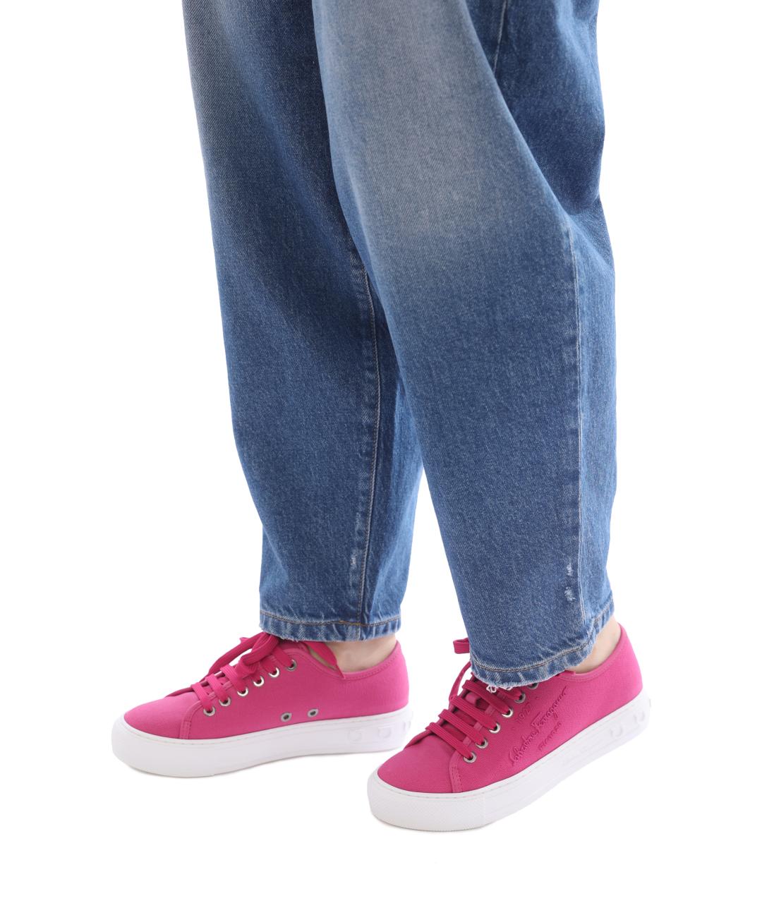 FERRAGAMO Розовые кеды, фото 7