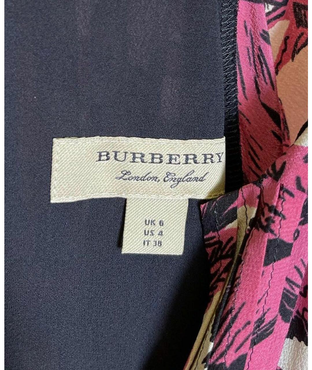 BURBERRY Бордовое повседневное платье, фото 5