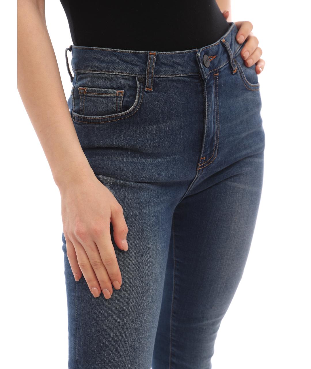 PINKO Синие хлопковые джинсы слим, фото 7