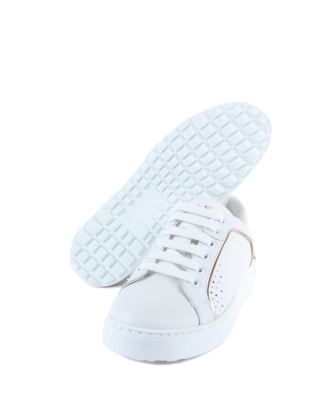 FERRAGAMO Белые кроссовки, фото 5