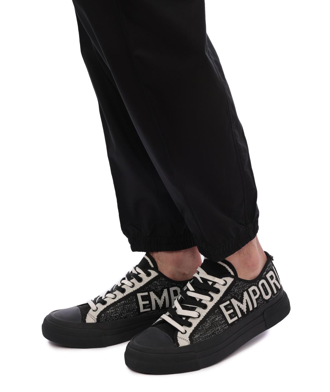 EMPORIO ARMANI Текстильные низкие кроссовки / кеды, фото 7
