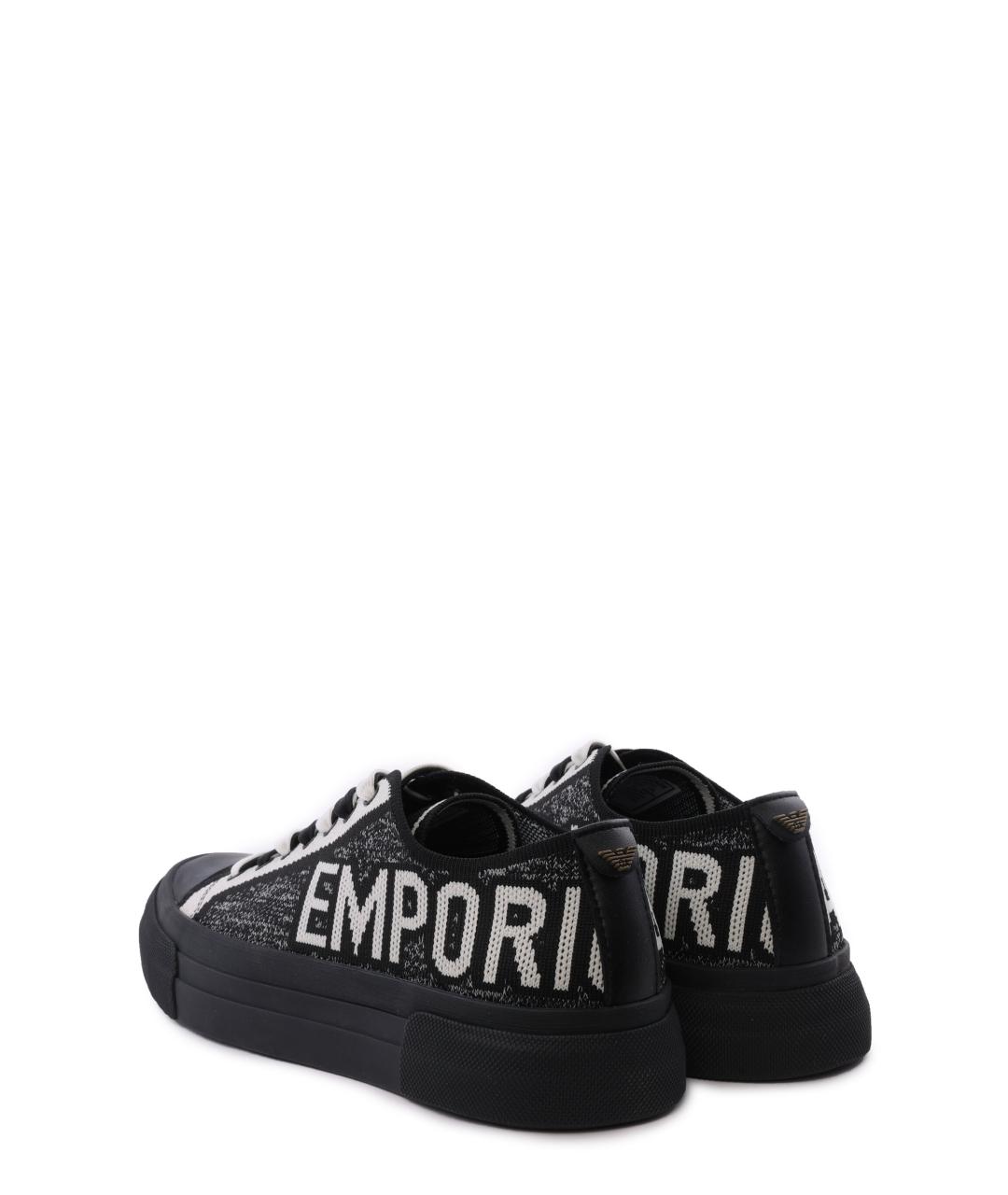EMPORIO ARMANI Текстильные низкие кроссовки / кеды, фото 2