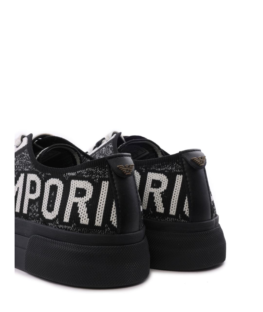EMPORIO ARMANI Текстильные низкие кроссовки / кеды, фото 6