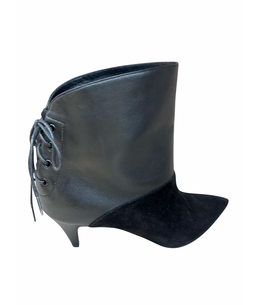 SAINT LAURENT Черные замшевые ботильоны, фото 6