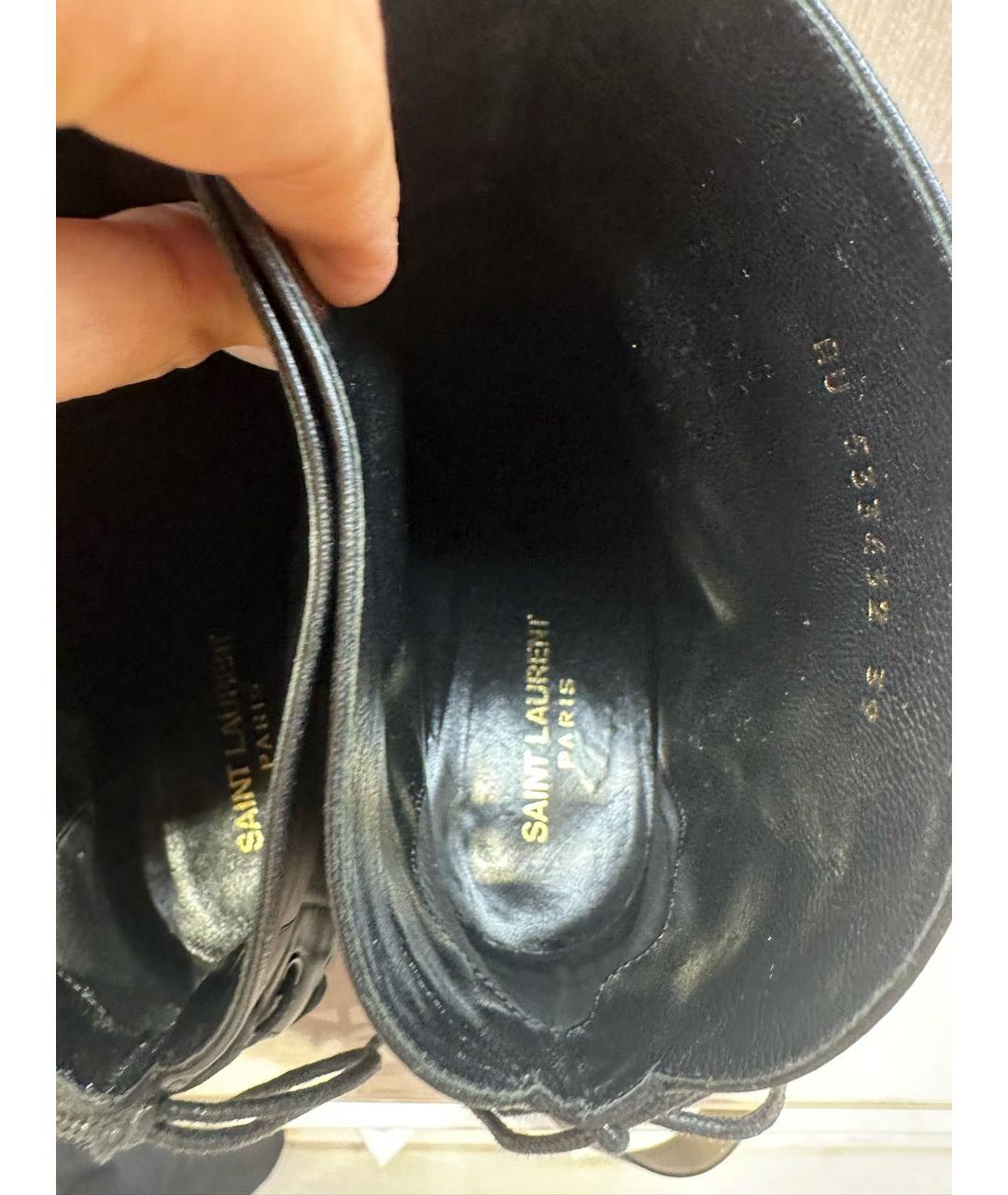 SAINT LAURENT Черные замшевые ботильоны, фото 5
