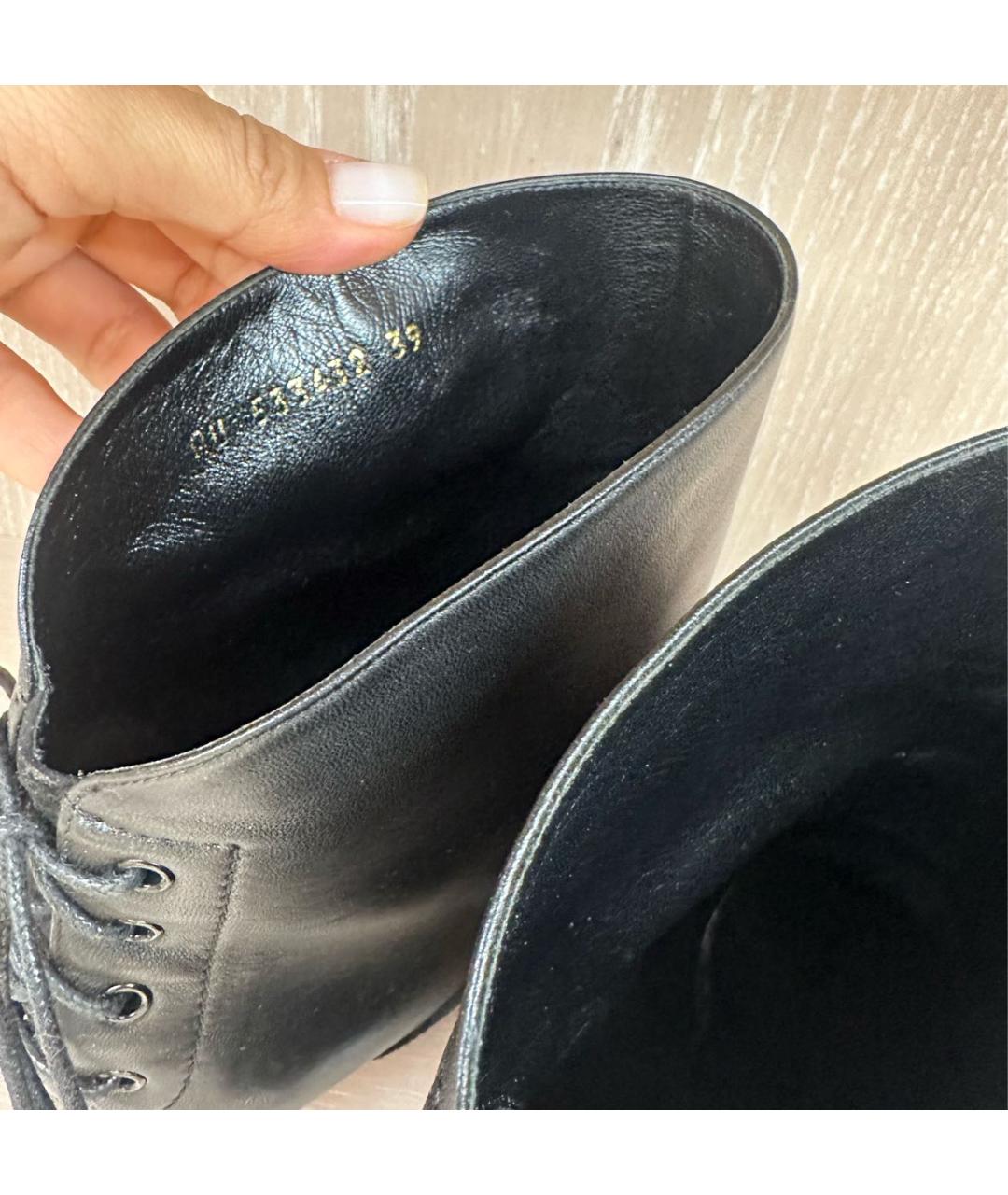 SAINT LAURENT Черные замшевые ботильоны, фото 4