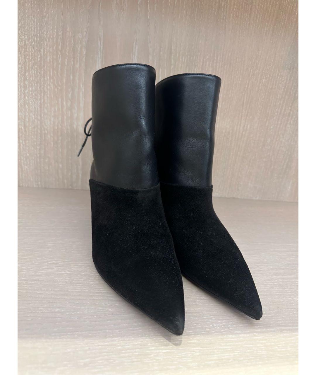 SAINT LAURENT Черные замшевые ботильоны, фото 3