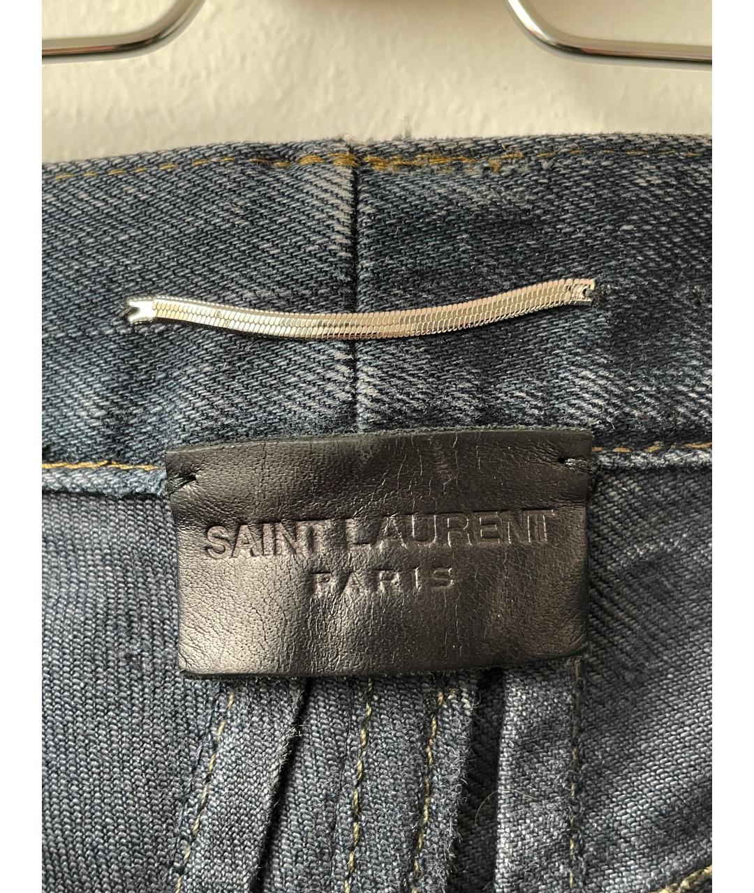 SAINT LAURENT Черные хлопко-эластановые джинсы скинни, фото 9