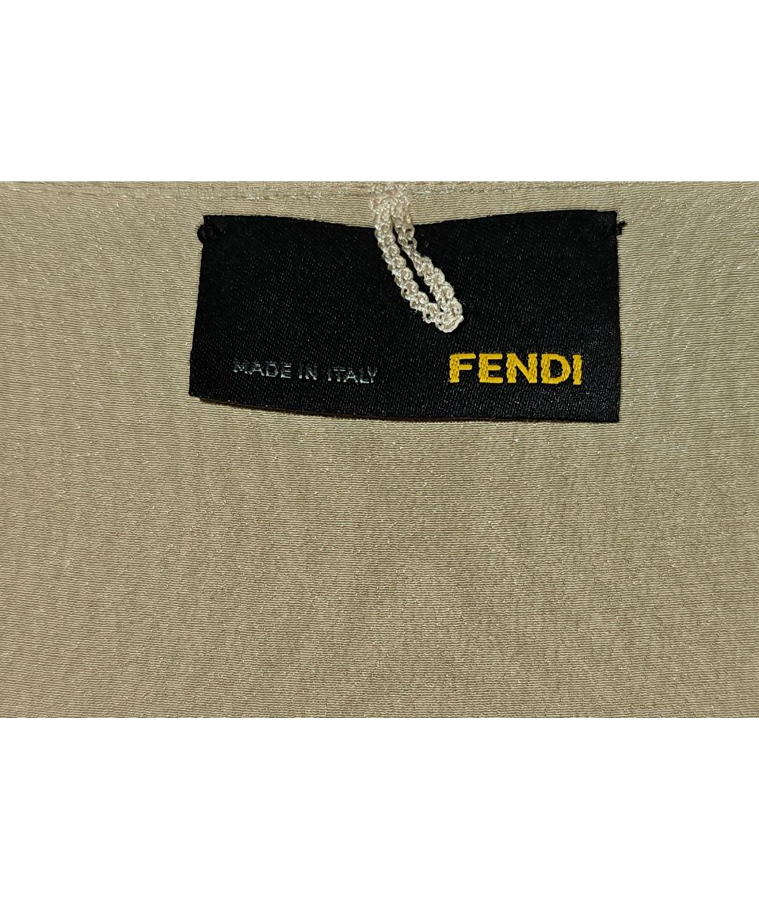 FENDI Розовое шелковое коктейльное платье, фото 5