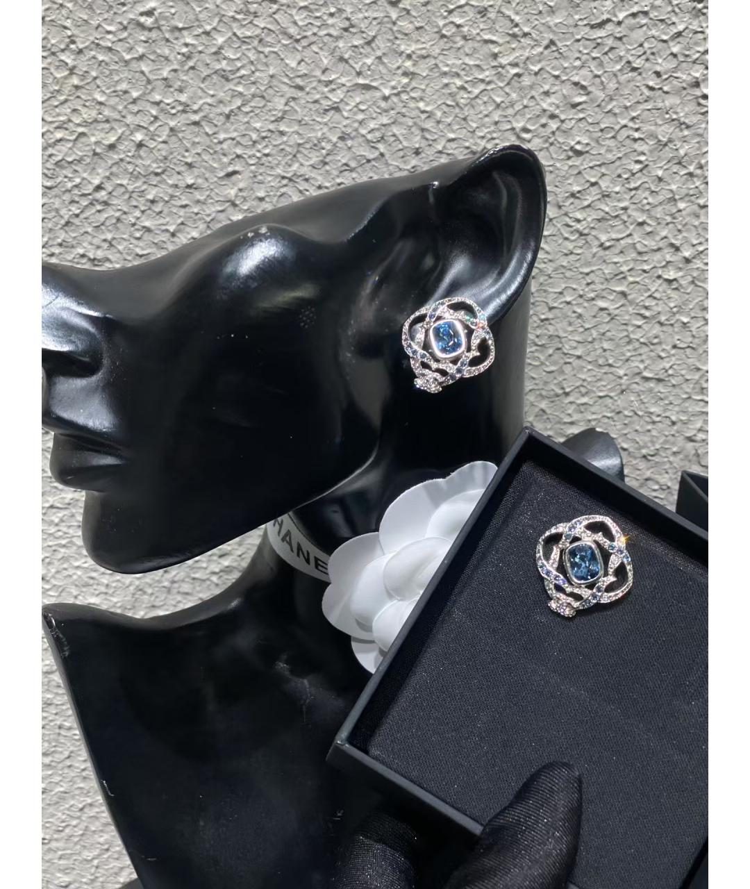 CHANEL Синие серьги, фото 6