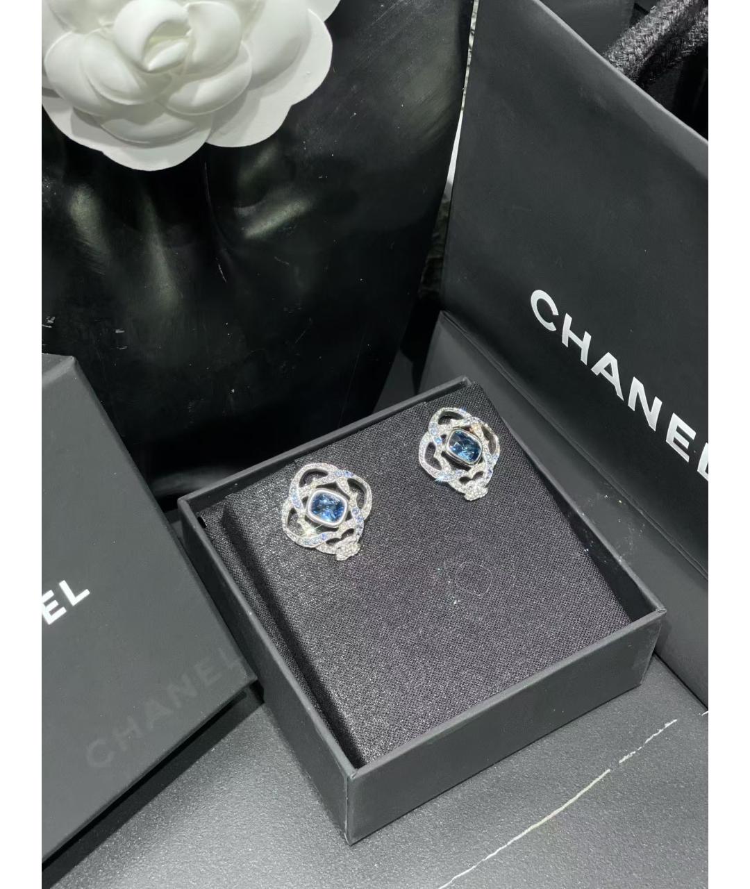 CHANEL Синие серьги, фото 3