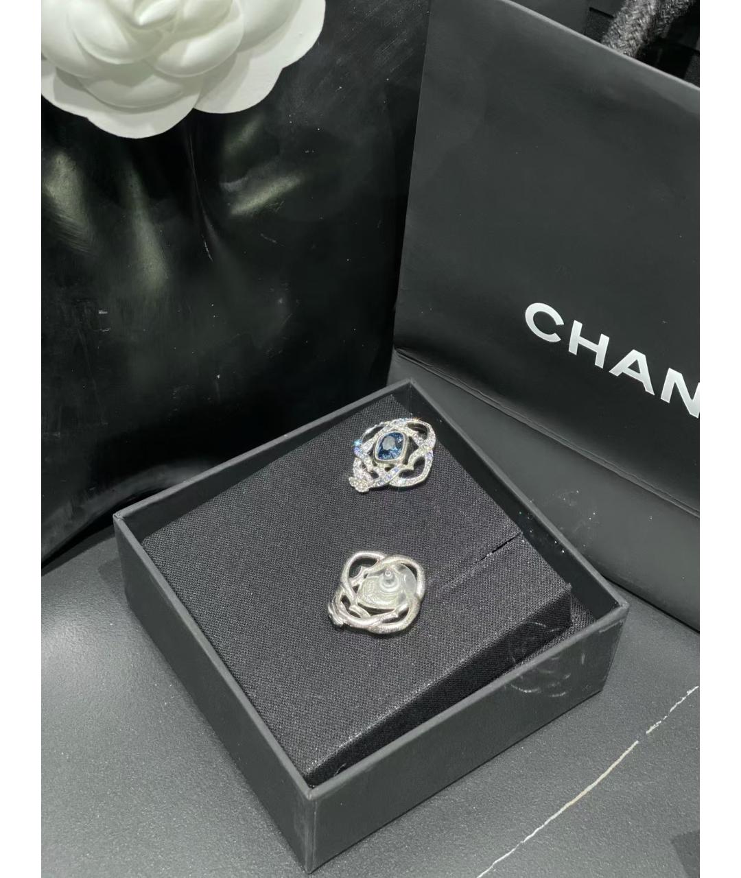 CHANEL Синие серьги, фото 4