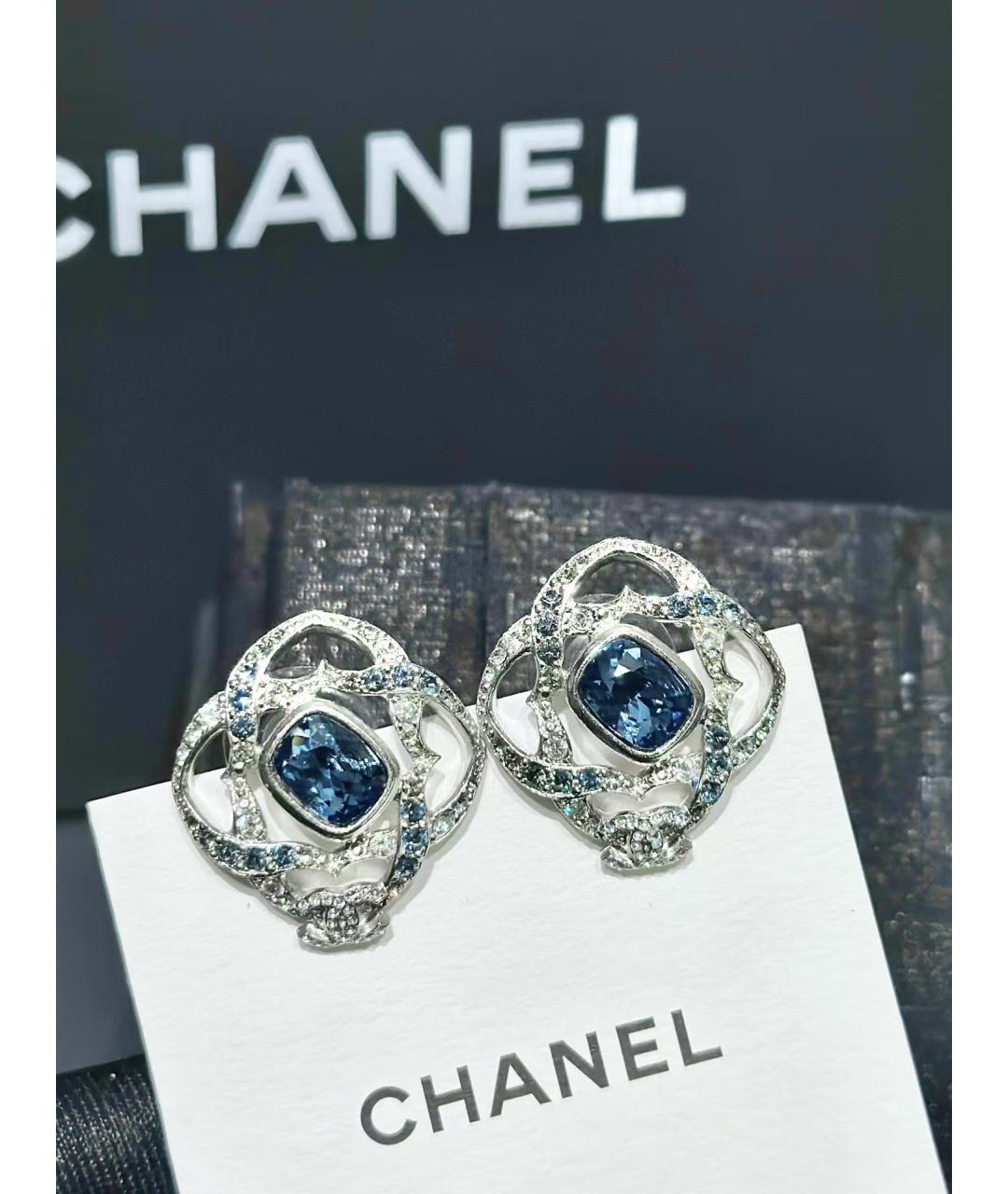 CHANEL Синие серьги, фото 7