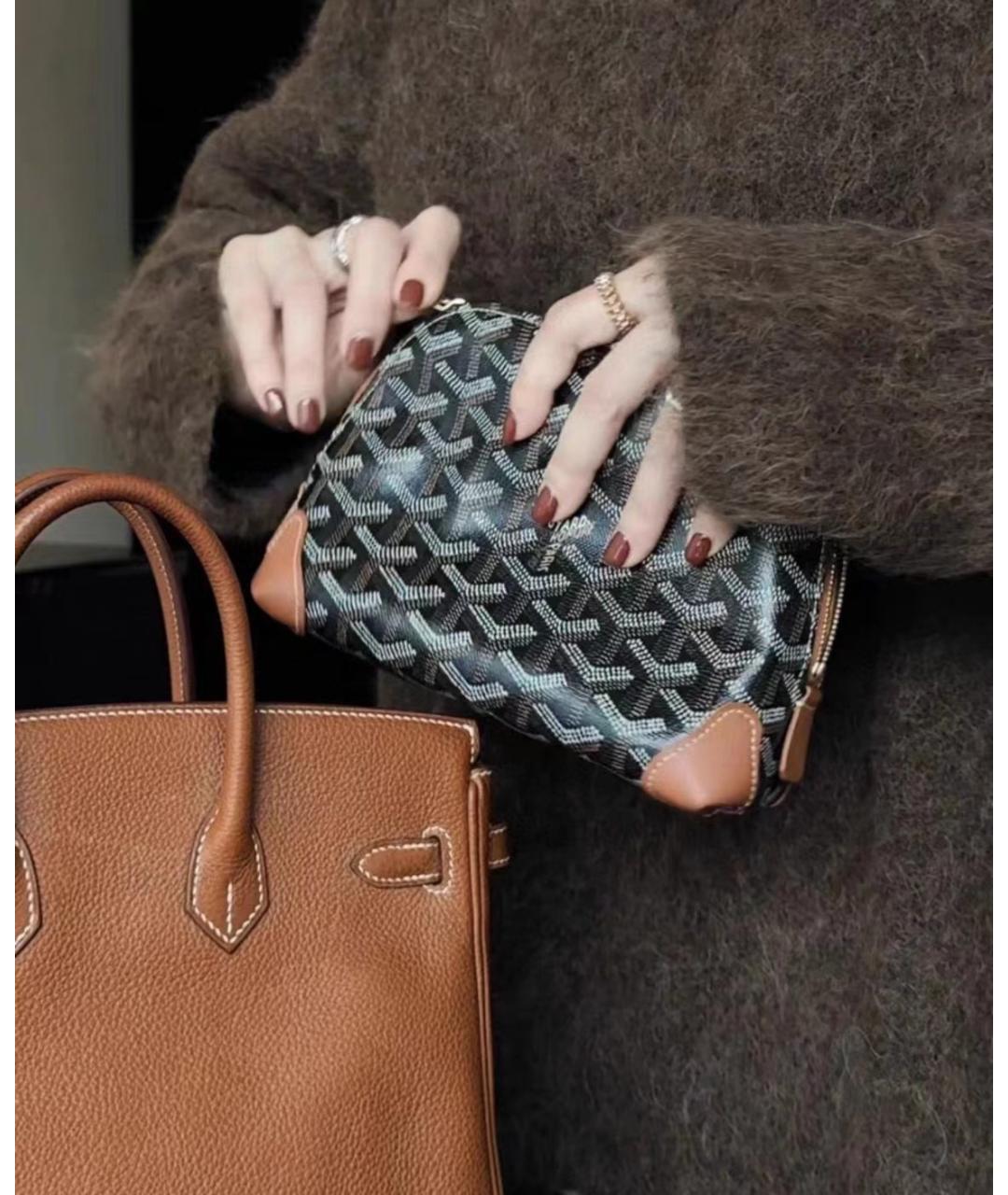 GOYARD Черная косметичка, фото 6