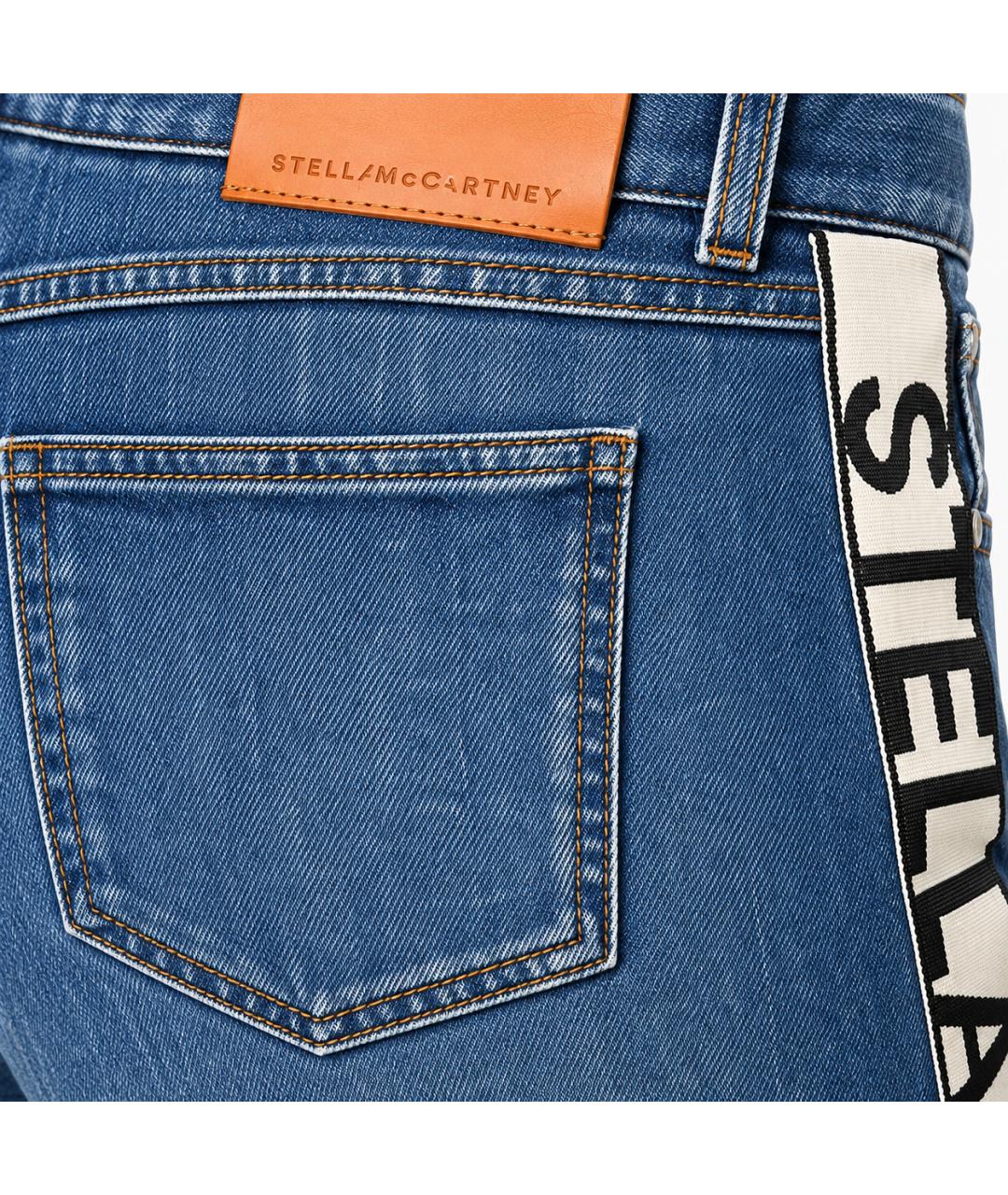 STELLA MCCARTNEY Голубые хлопко-эластановые джинсы слим, фото 5