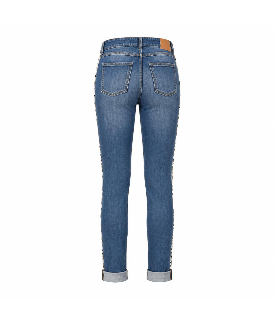 STELLA MCCARTNEY Голубые хлопко-эластановые джинсы слим, фото 3