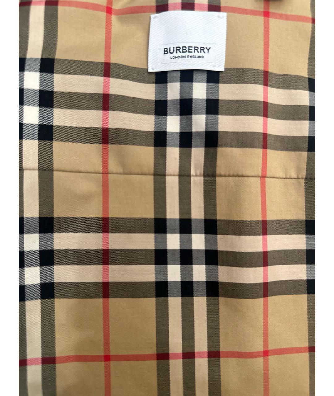 BURBERRY Горчичная хлопковая рубашка, фото 4