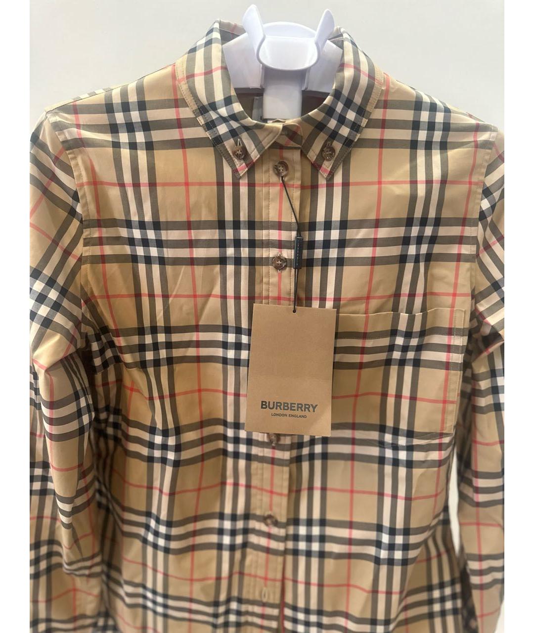 BURBERRY Горчичная хлопковая рубашка, фото 3