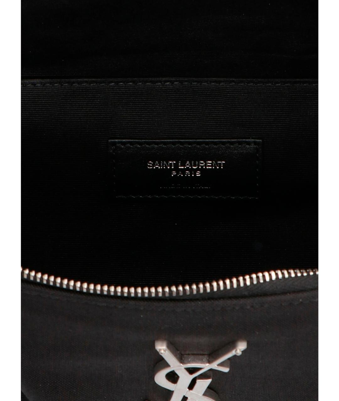 SAINT LAURENT Черная синтетическая поясная сумка, фото 3
