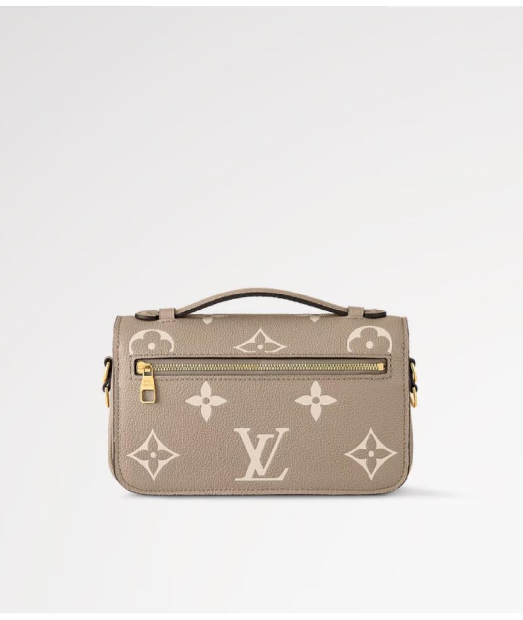 LOUIS VUITTON Бежевая кожаная сумка через плечо, фото 4