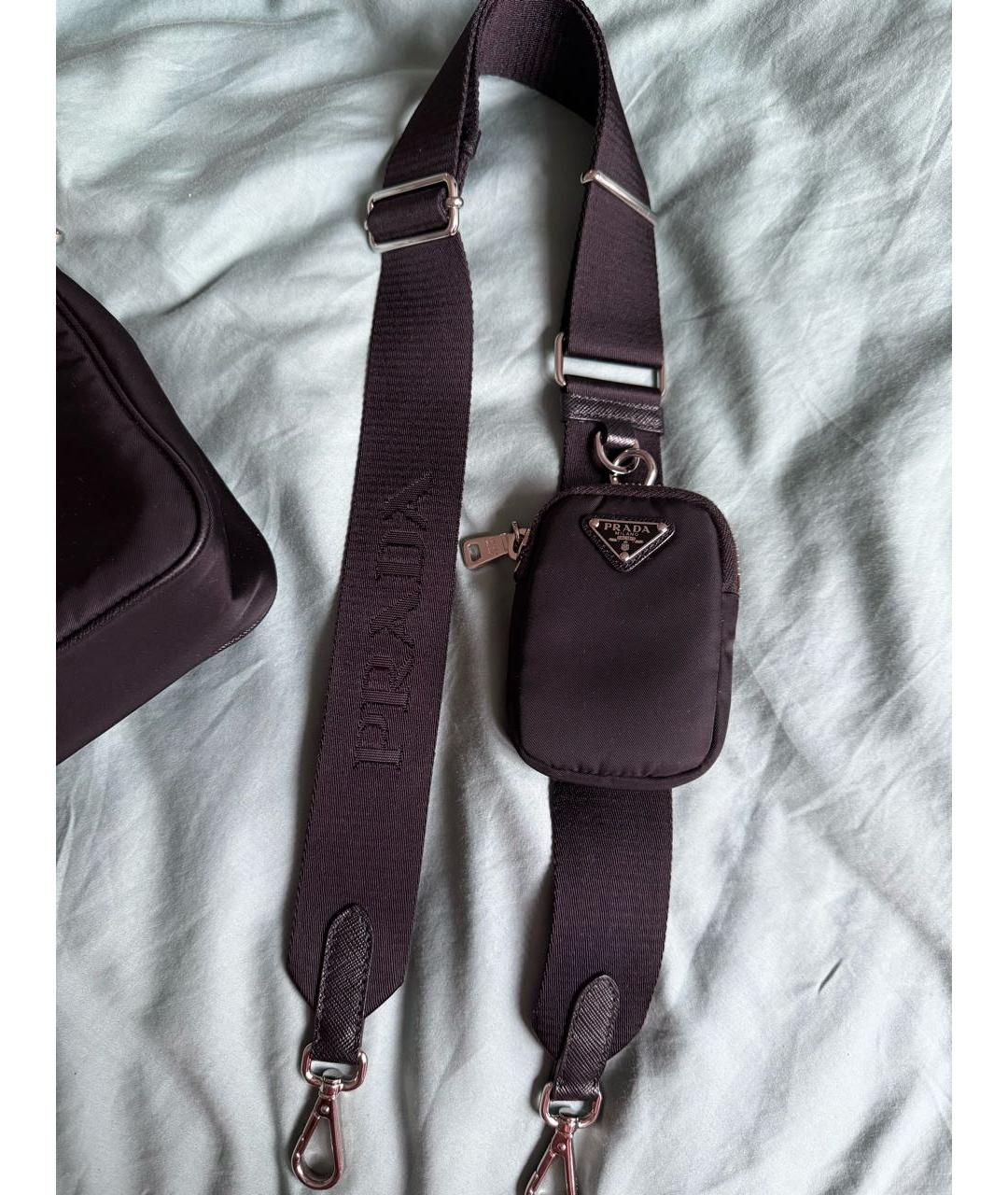 PRADA Черная синтетическая сумка через плечо, фото 3