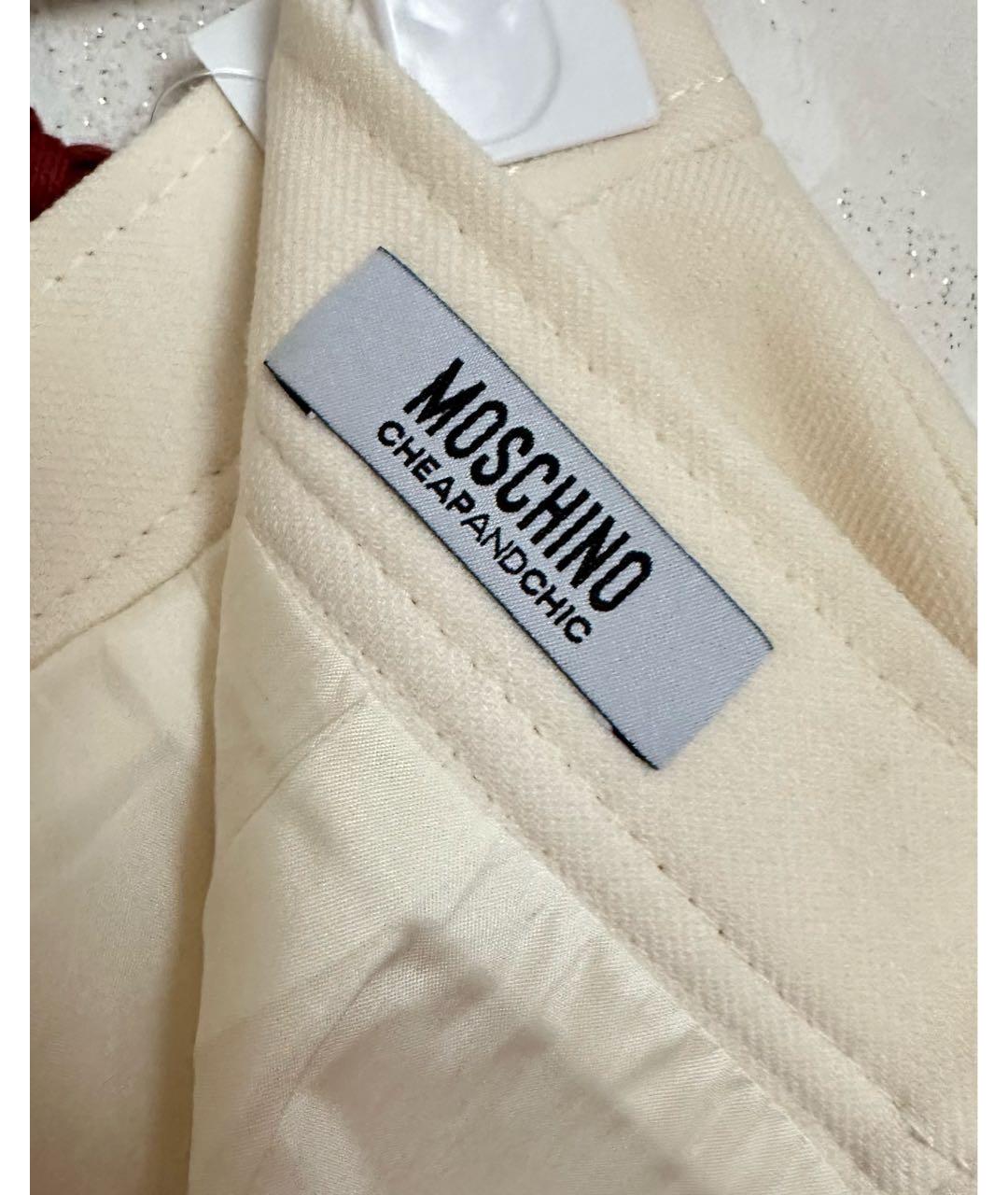 MOSCHINO Бежевая полиэстеровая юбка миди, фото 5