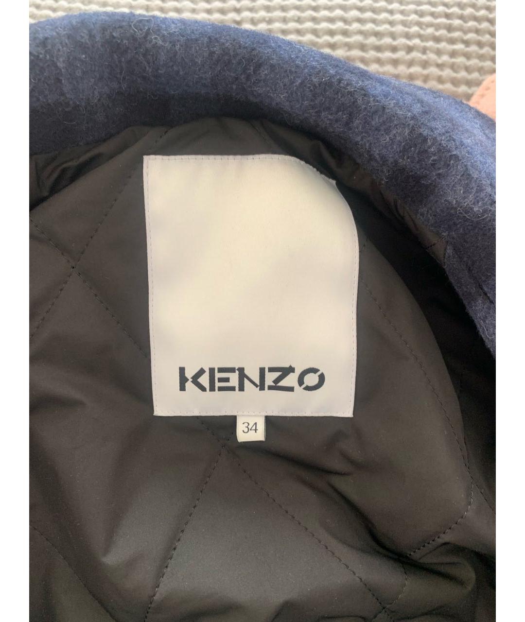 KENZO Синяя шерстяная куртка, фото 3