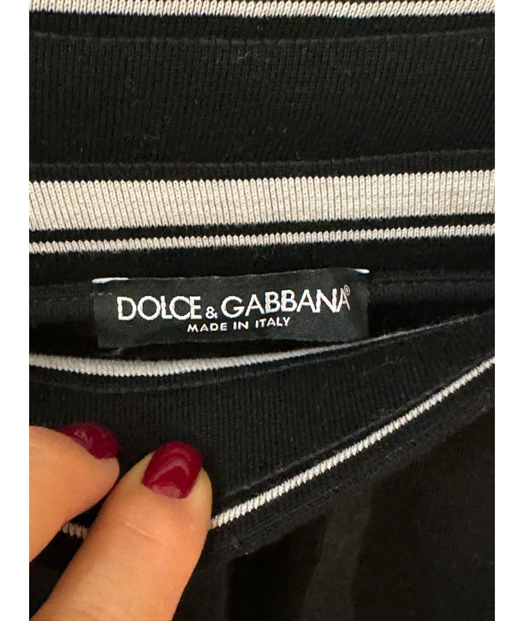 DOLCE&GABBANA Черные хлопковые спортивные брюки и шорты, фото 6