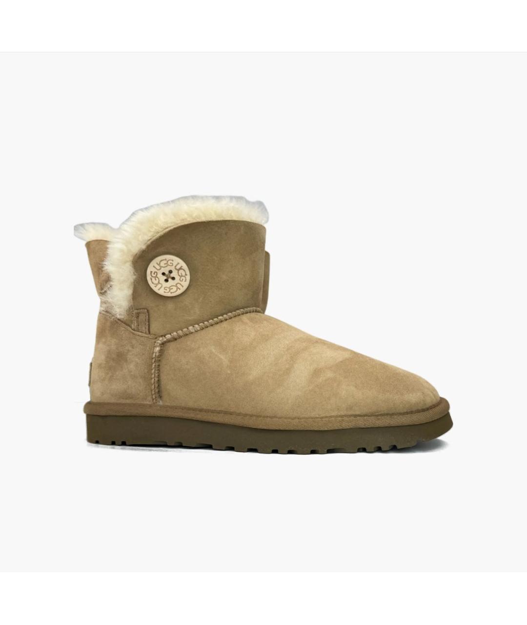 UGG AUSTRALIA Бежевые замшевые полусапоги, фото 9