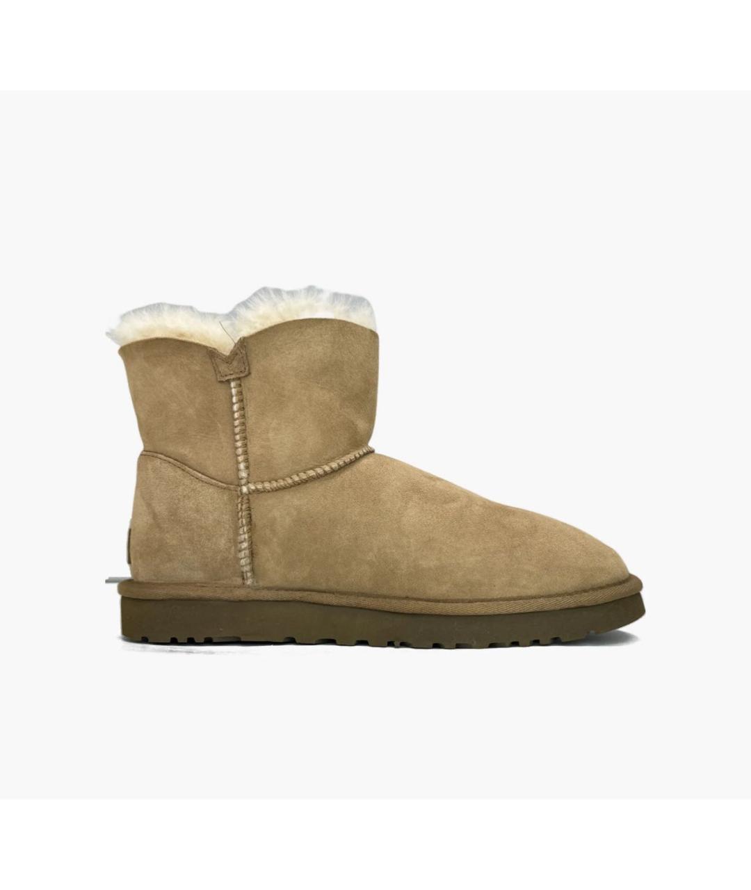 UGG AUSTRALIA Бежевые замшевые полусапоги, фото 4