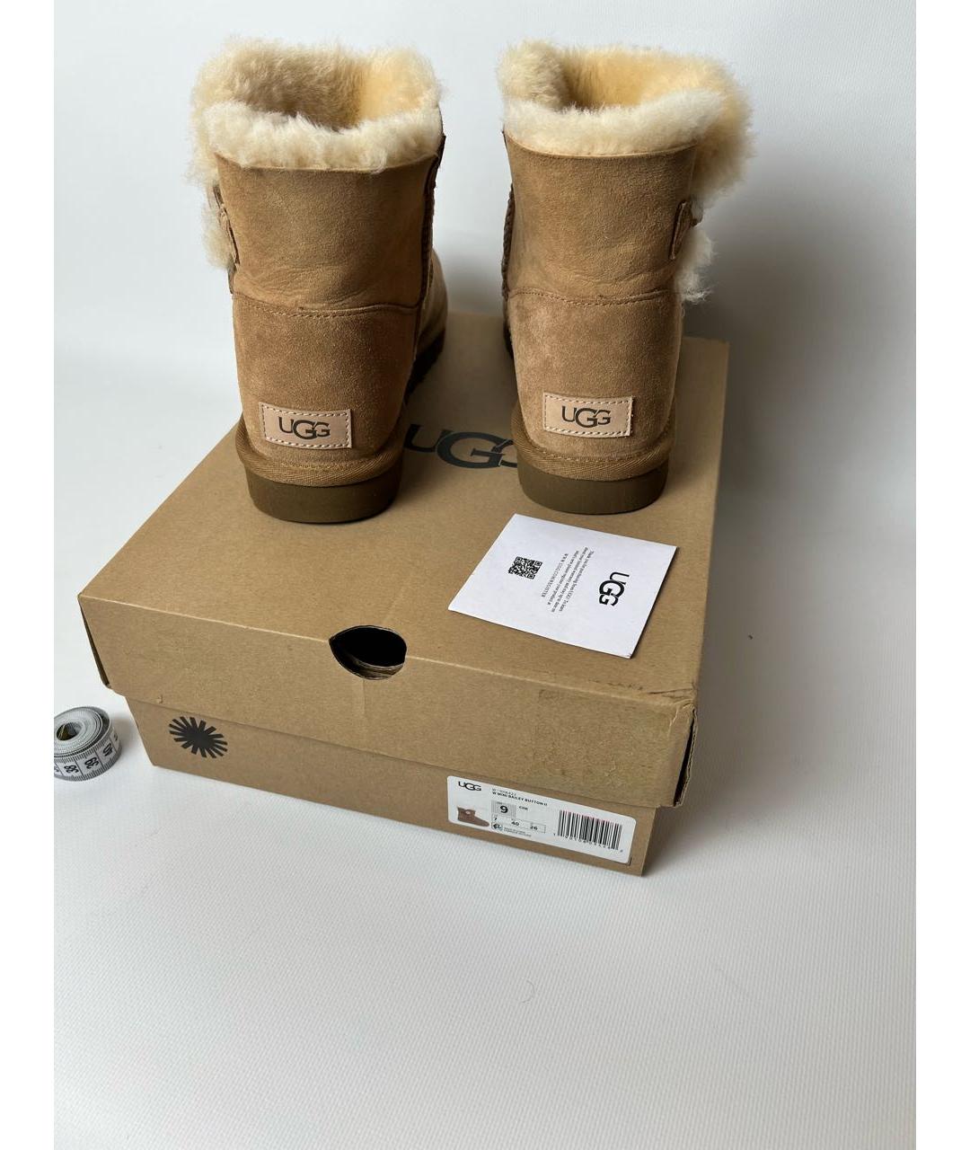 UGG AUSTRALIA Бежевые замшевые полусапоги, фото 8