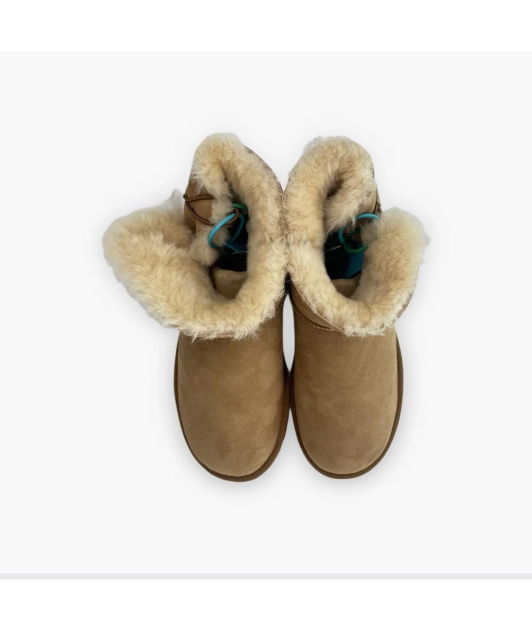 UGG AUSTRALIA Бежевые замшевые полусапоги, фото 3