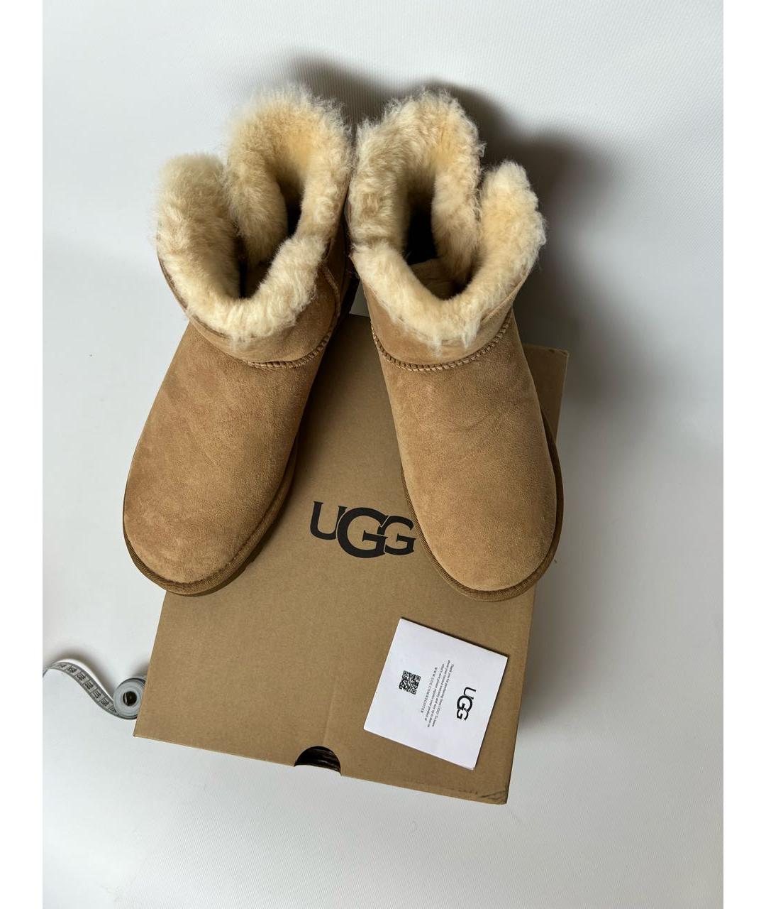 UGG AUSTRALIA Бежевые замшевые полусапоги, фото 7