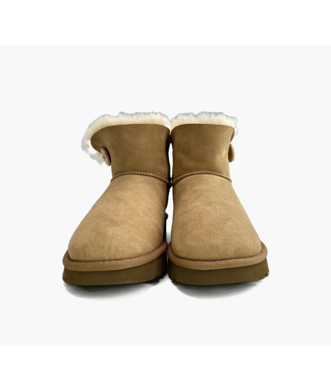 UGG AUSTRALIA Бежевые замшевые полусапоги, фото 6