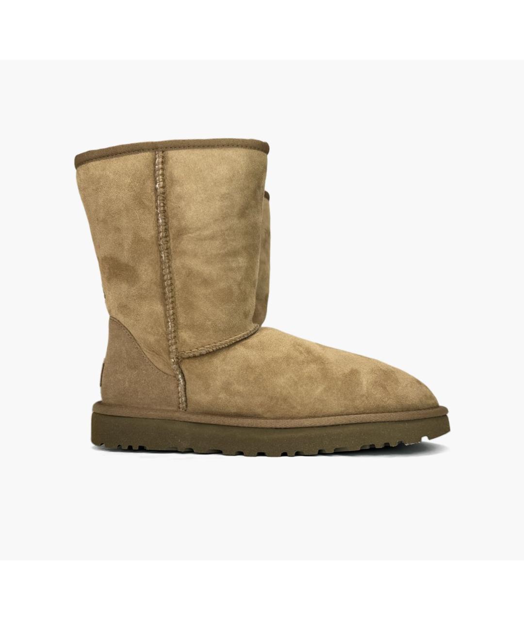 UGG AUSTRALIA Бежевые замшевые сапоги, фото 5