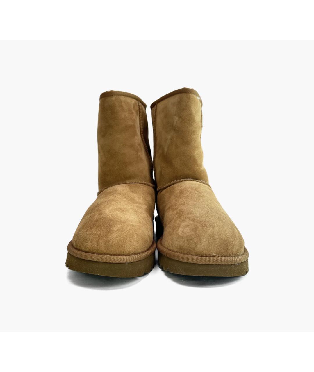 UGG AUSTRALIA Бежевые замшевые сапоги, фото 3