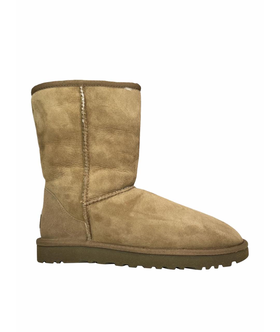 UGG AUSTRALIA Бежевые замшевые сапоги, фото 1