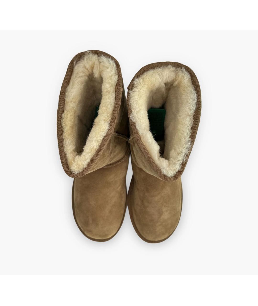 UGG AUSTRALIA Бежевые замшевые сапоги, фото 2