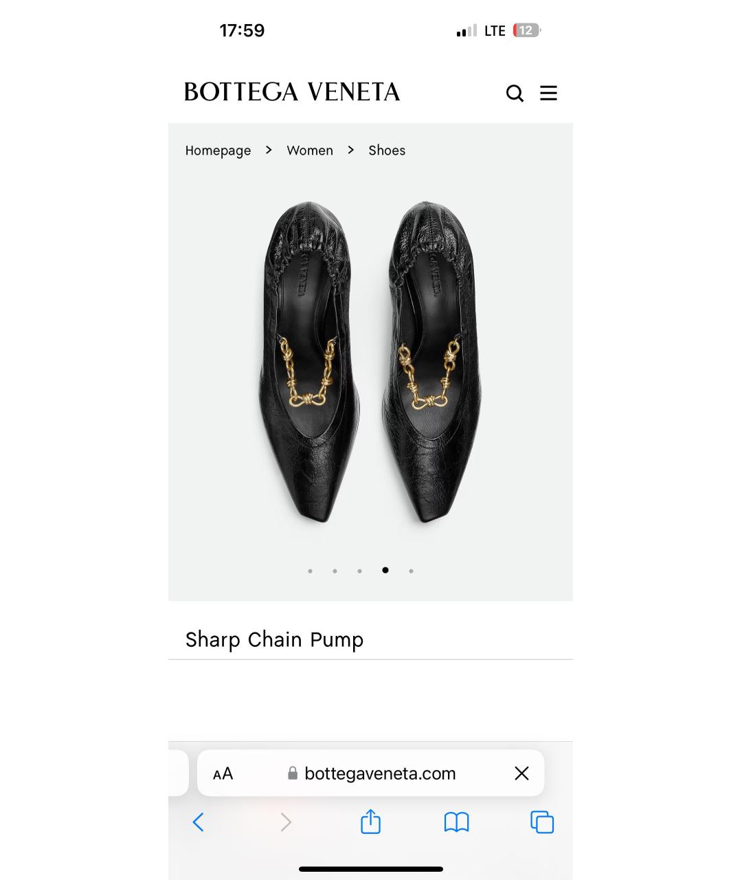 BOTTEGA VENETA Черные кожаные туфли, фото 2