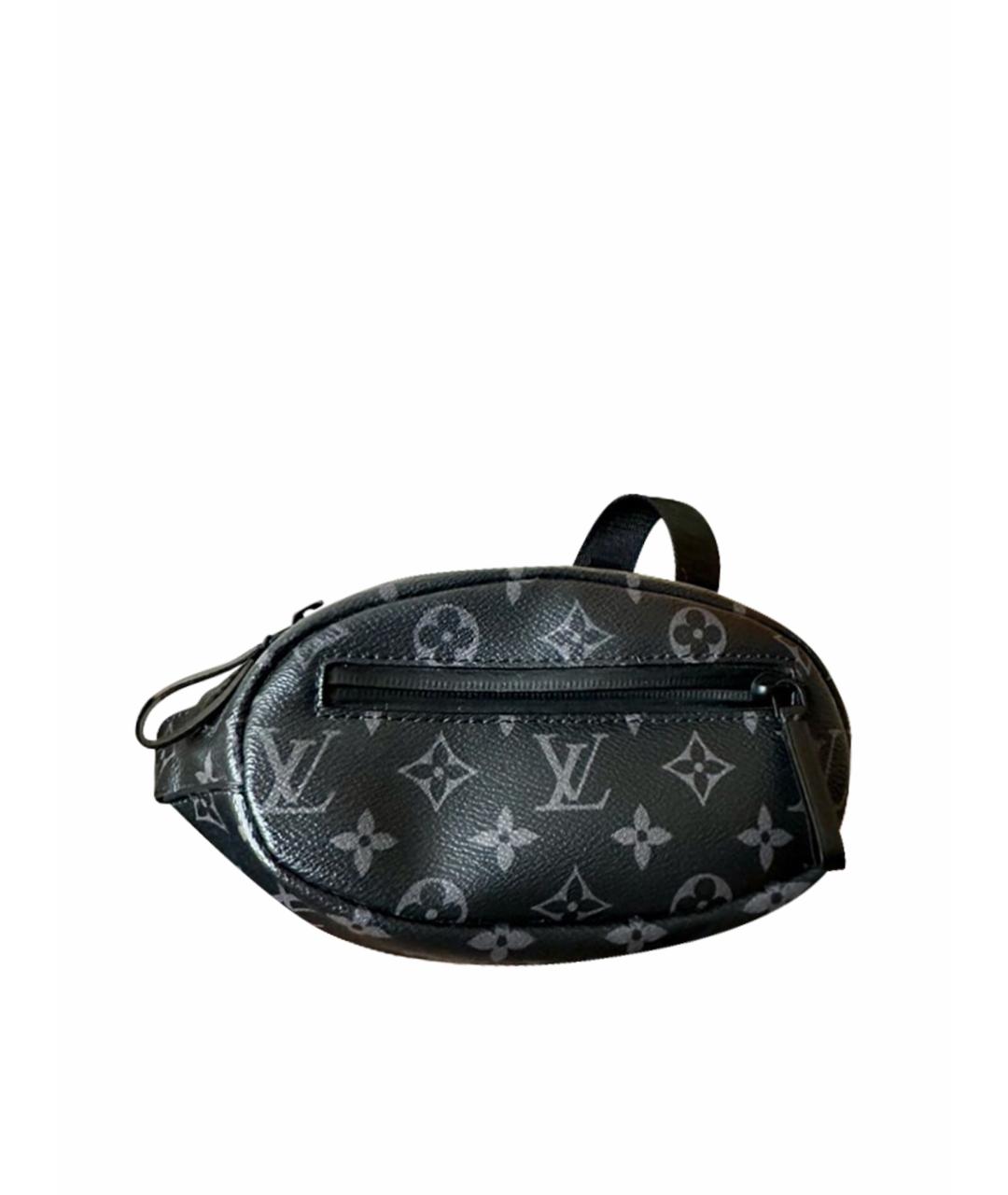 LOUIS VUITTON Черная кожаная поясная сумка, фото 1