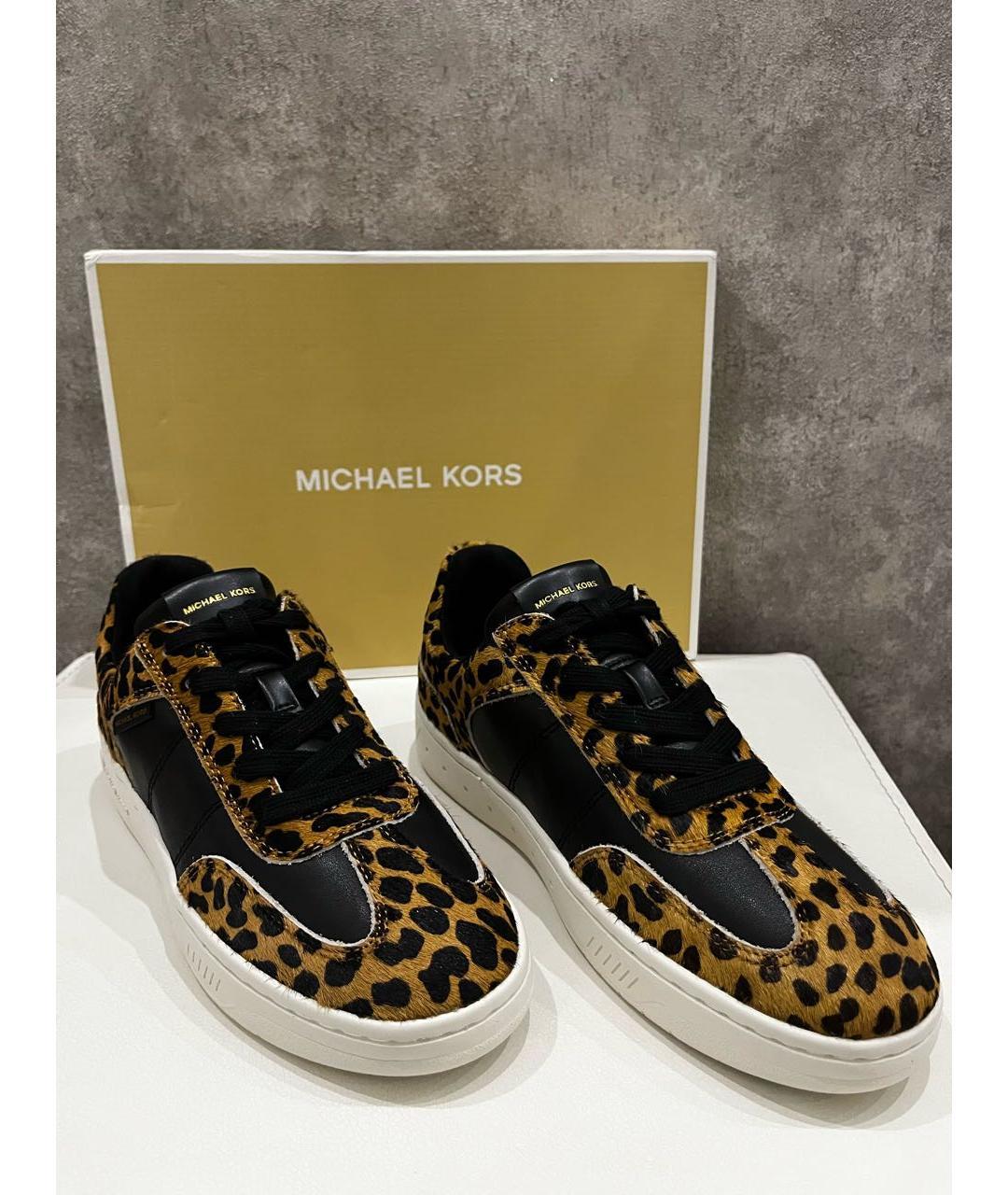 MICHAEL KORS Коричневые кожаные кеды, фото 2