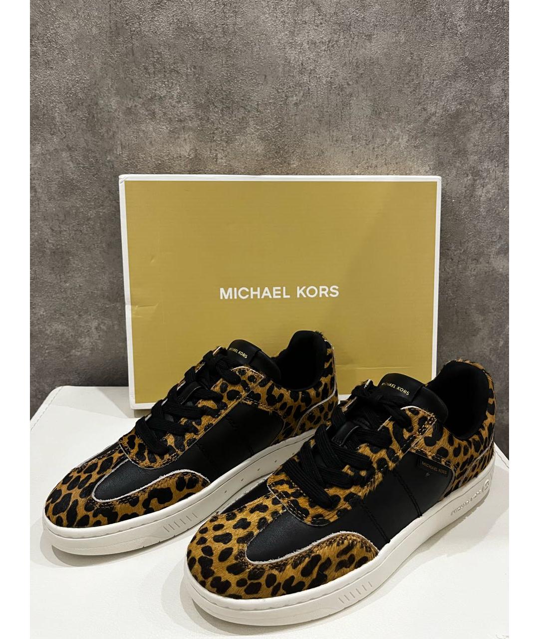 MICHAEL KORS Коричневые кожаные кеды, фото 4