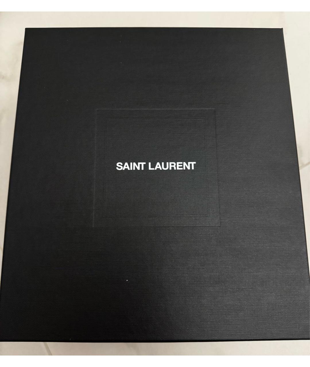 SAINT LAURENT Коричневая кожаная сумка через плечо, фото 8