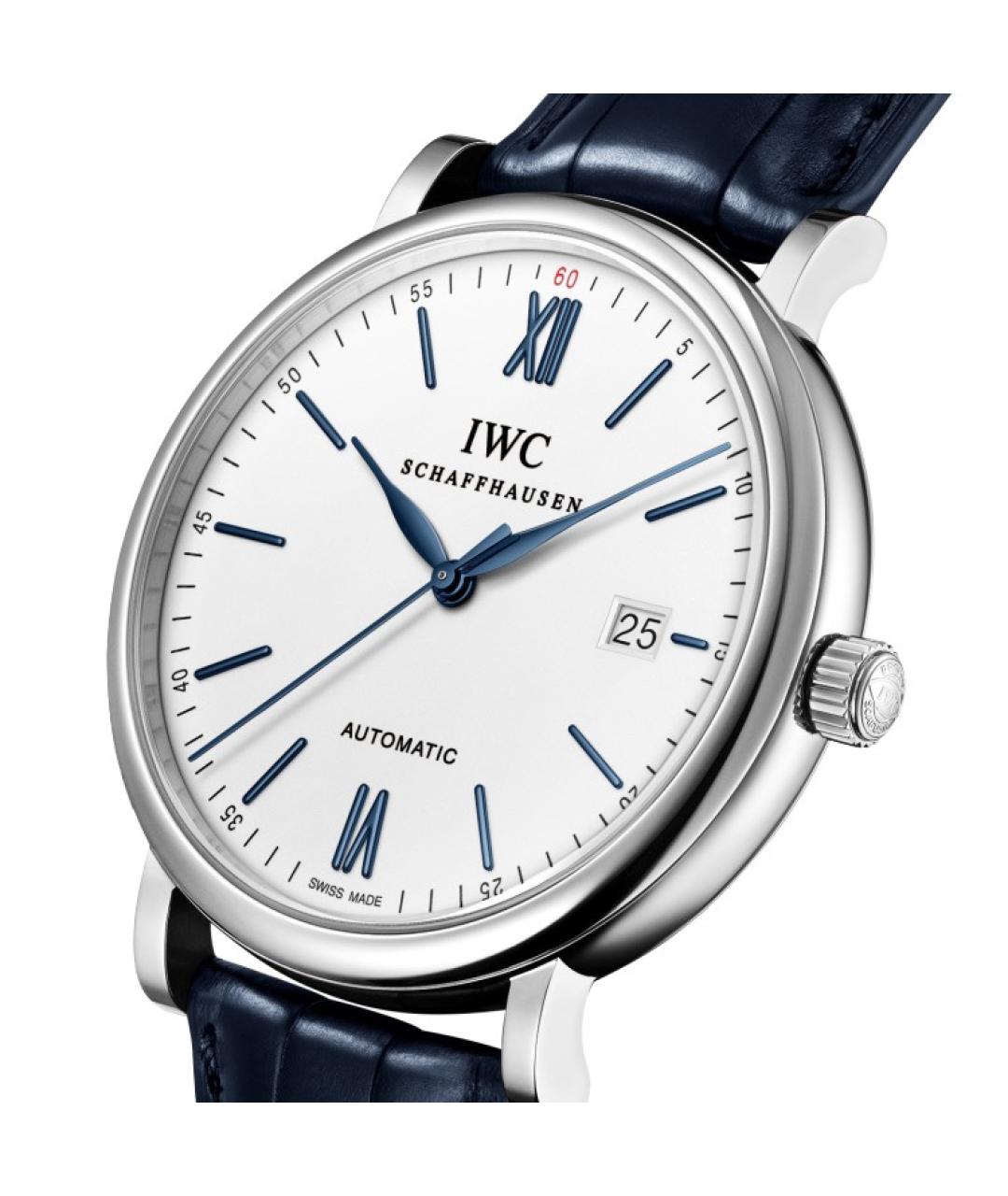 IWC Schaffhausen Темно-синие металлические часы, фото 7